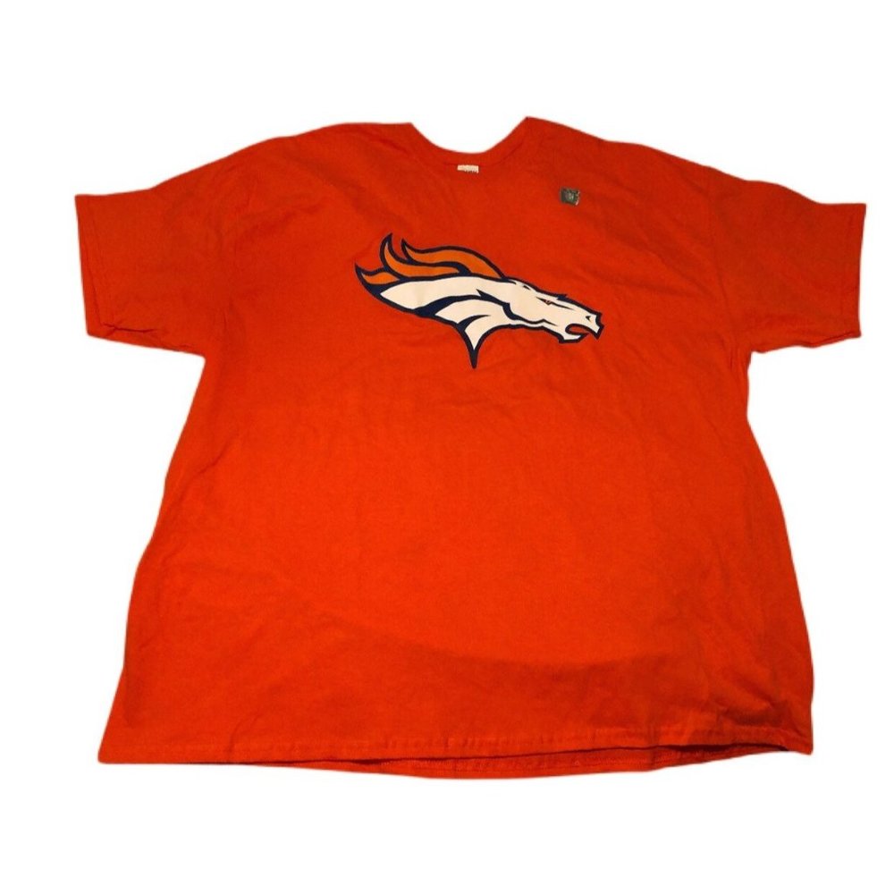 Denver Broncos Orange Short Sleeve Football T Shirt 2XL